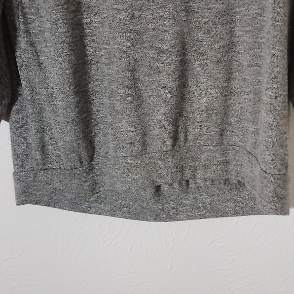 Gray Sweatshirt like Top with Black Lace going down each sleeve - Picture 8 of 11
